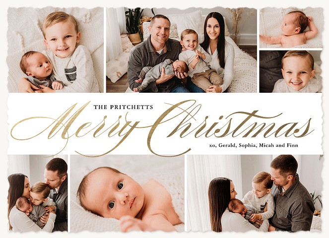 Classic Elegance Personalized Holiday Cards