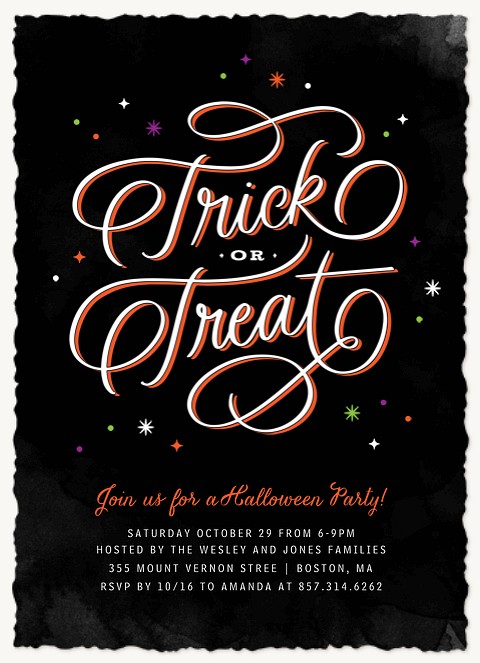 Fanciful Tricks Halloween Party Invitations