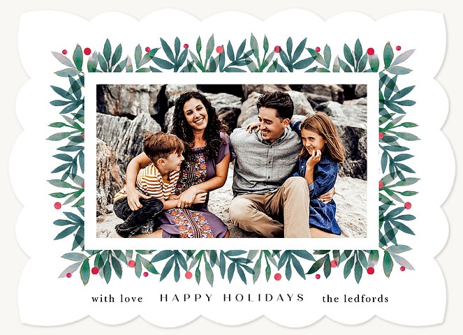 Soft Watercolor Personalized Holiday Cards