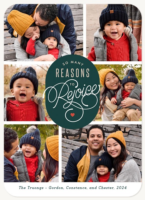 Reasons to Rejoice Personalized Holiday Cards