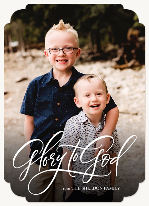 Glory to God Personalized Holiday Cards