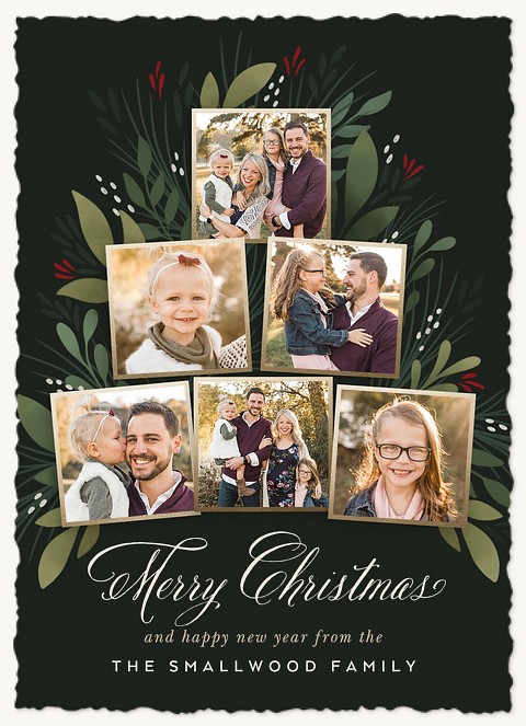 Elegant Snapshots Personalized Holiday Cards