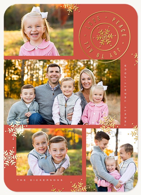 Shining Stamp Personalized Holiday Cards