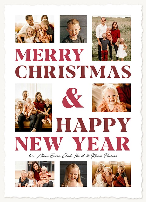 Modern Mix Personalized Holiday Cards