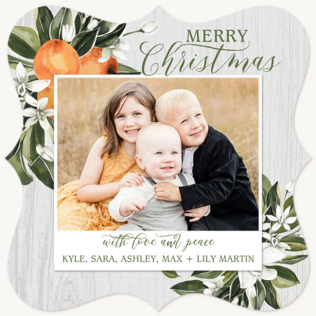 Southern Citrus Personalized Holiday Cards