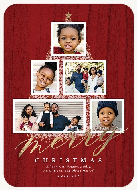 Tree Chic Personalized Holiday Cards