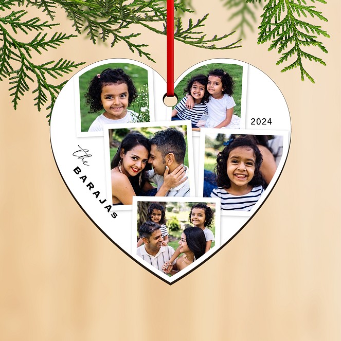 Love Collage Personalized Ornaments