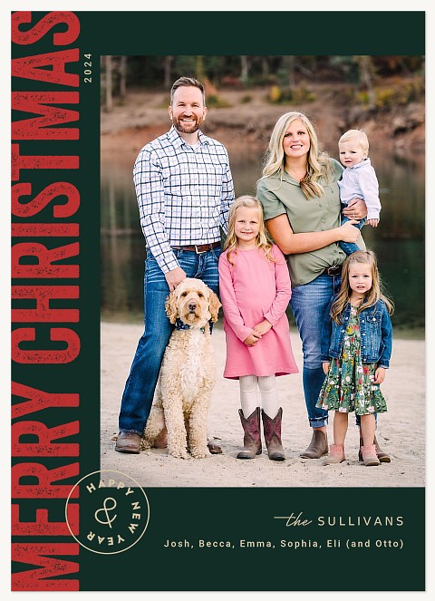 Sideways Stamp Personalized Holiday Cards