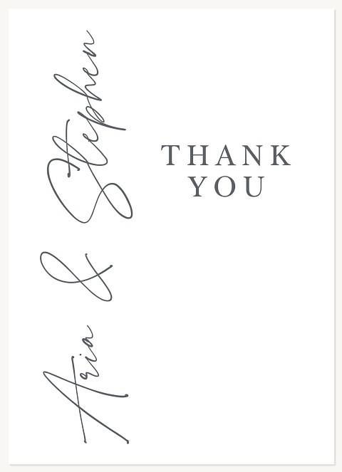 Side Script Thank You Cards 
