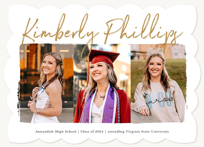 Brushstroke Frame Graduation Cards