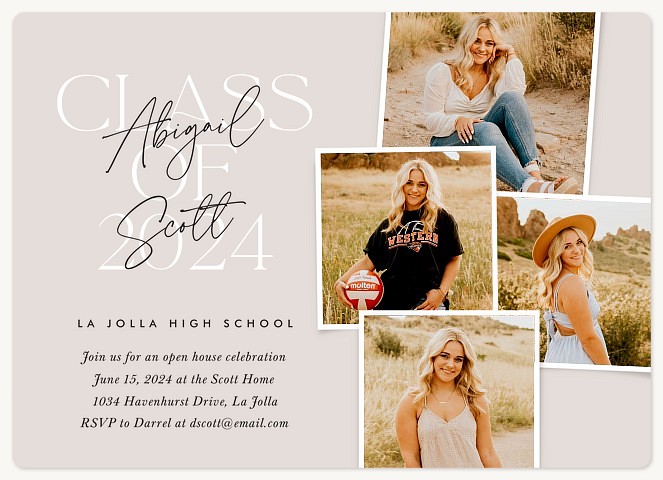 Grad Collage Graduation Announcements