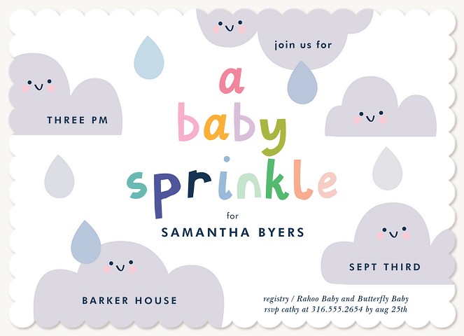 Sprinkled With Joy Baby Shower Invites