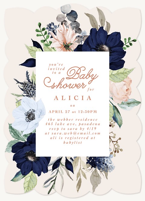 Baby Blooms Baby Shower Invites