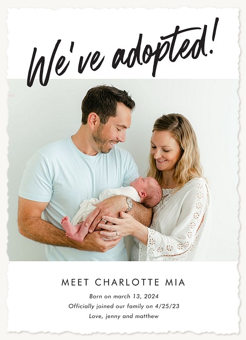 Modern Adoption Baby Announcements