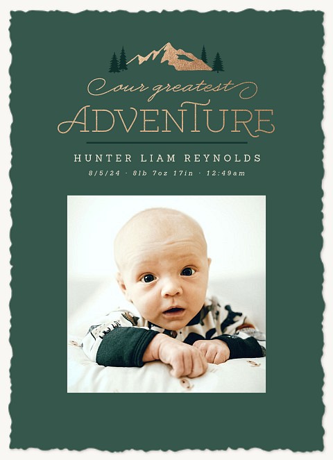 Our Greatest Adventure Baby Announcements