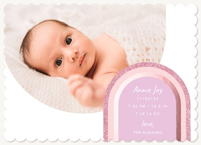 Sparkling Introduction Baby Announcements
