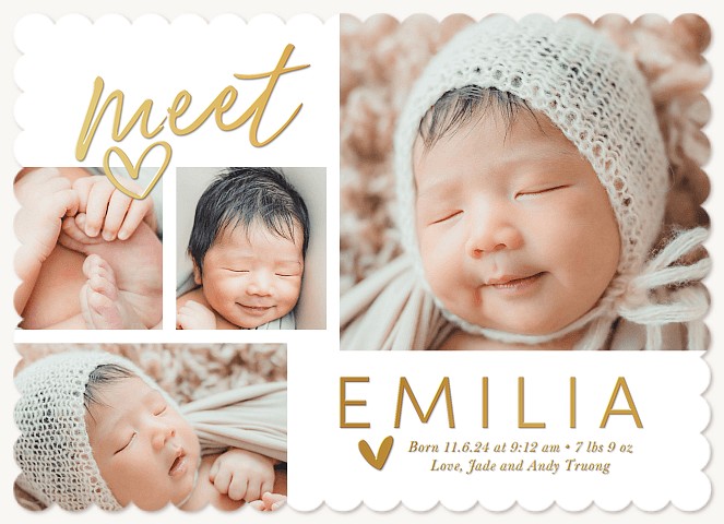 Sweet Introduction Baby Announcements