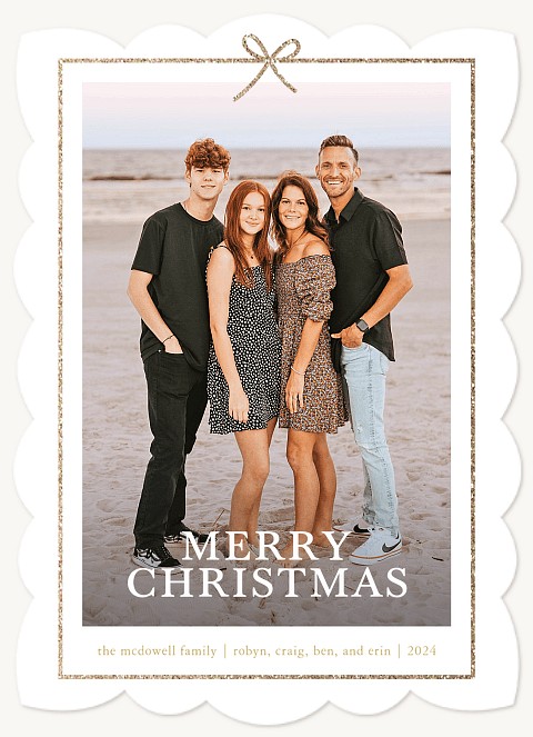 Glittering Gift Personalized Holiday Cards