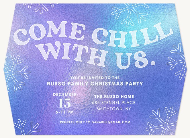 Chill With Us Holiday Party Invitations