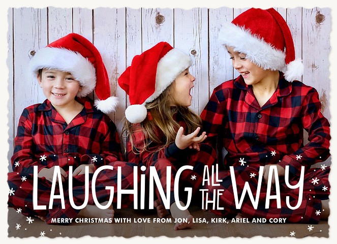 Laughing All The Way Personalized Holiday Cards
