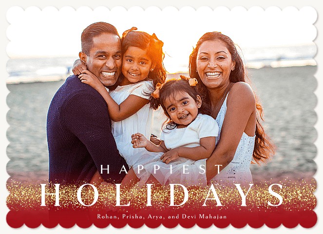 Layered Overlay Personalized Holiday Cards