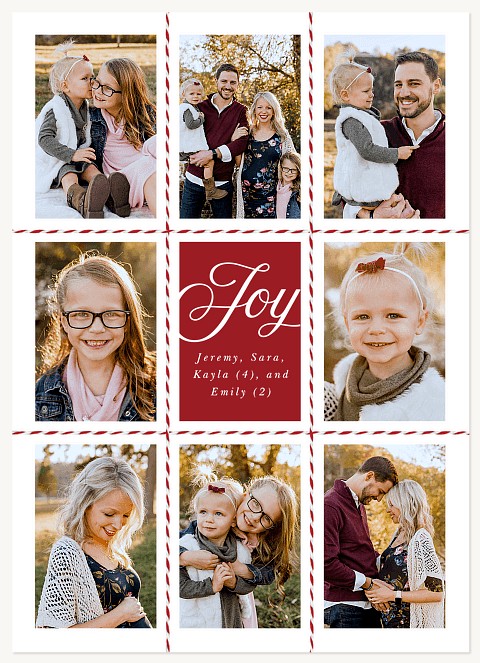 Joy Grid Personalized Holiday Cards