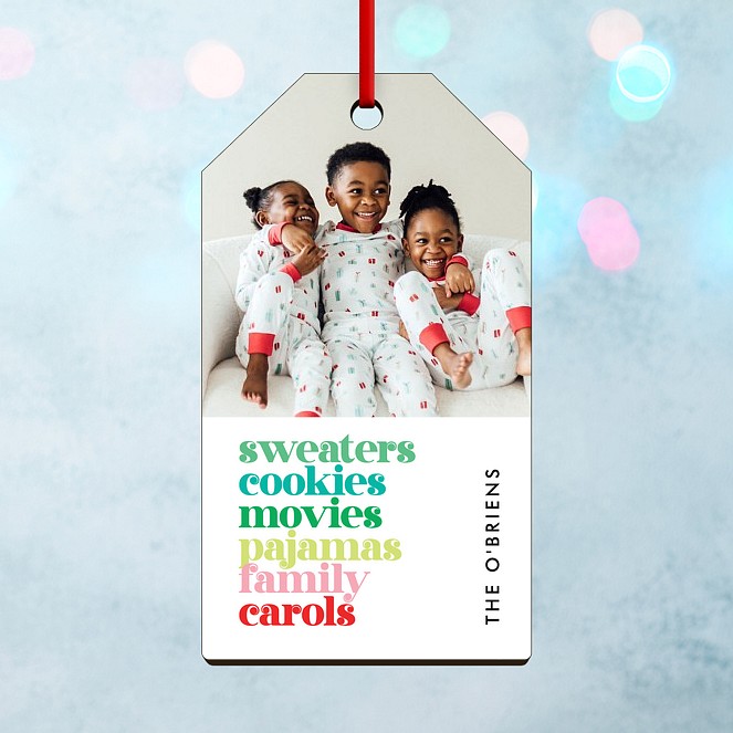 Holiday Playlist Personalized Ornaments