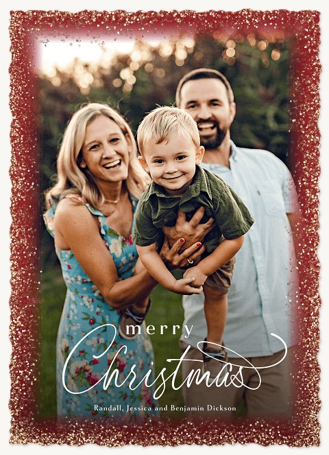 Twinkling Trim Personalized Holiday Cards