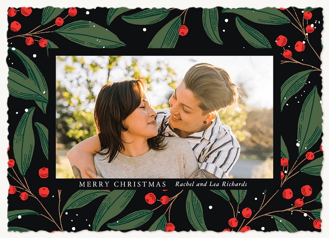 Winter Berries Personalized Holiday Cards