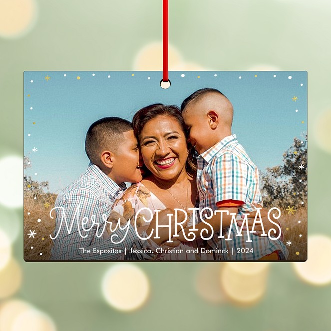Merry Border Personalized Ornaments