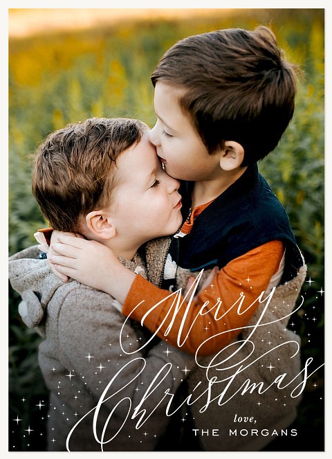 Starlit Wishes Personalized Holiday Cards