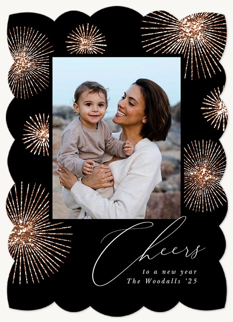 Radiant Starburst Personalized Holiday Cards