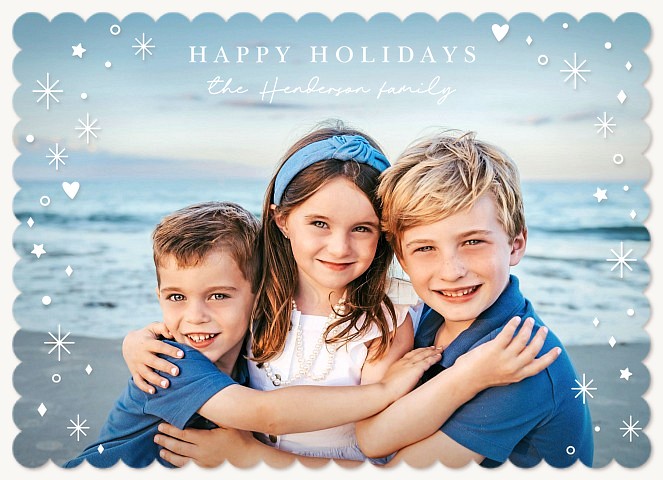 Snow Flurry Personalized Holiday Cards