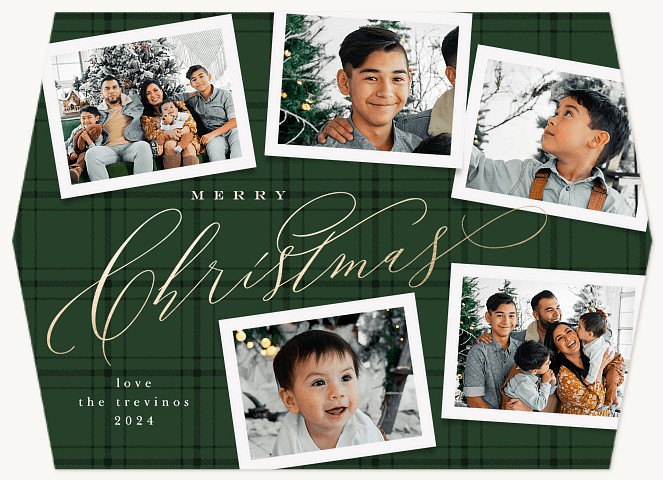 Tartan Scrapbook Personalized Holiday Cards