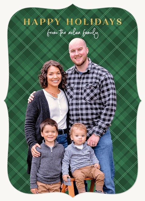 Magical Plaid Personalized Holiday Cards