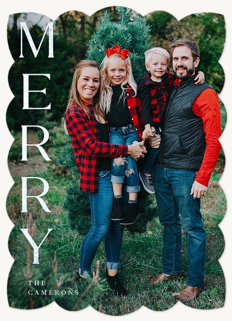 Sparkling Sidebar Personalized Holiday Cards