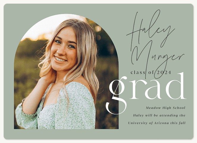 Simple Archway Graduation Invitations