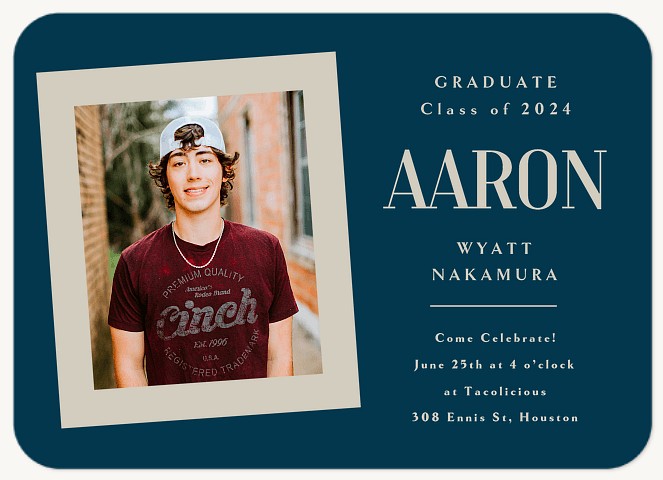 Angled Frame Graduation Cards