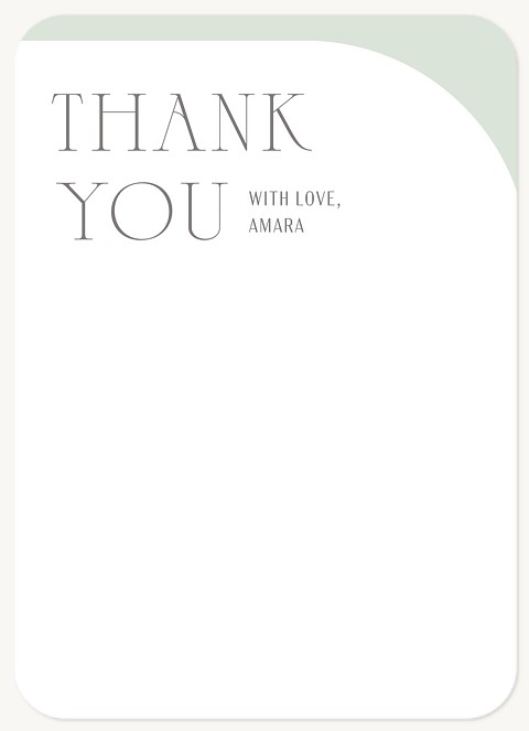 Arched Thanks Thank You Cards 