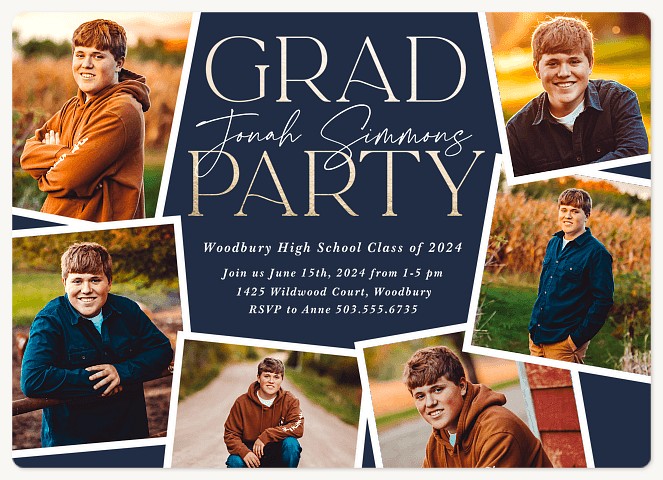 Party Pictorial Graduation Cards