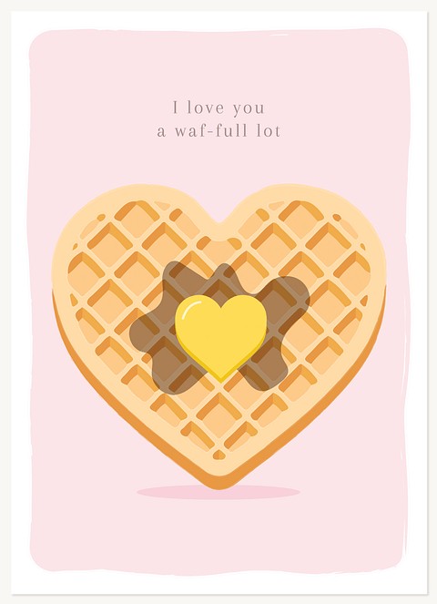 Waffle Love Greeting Cards