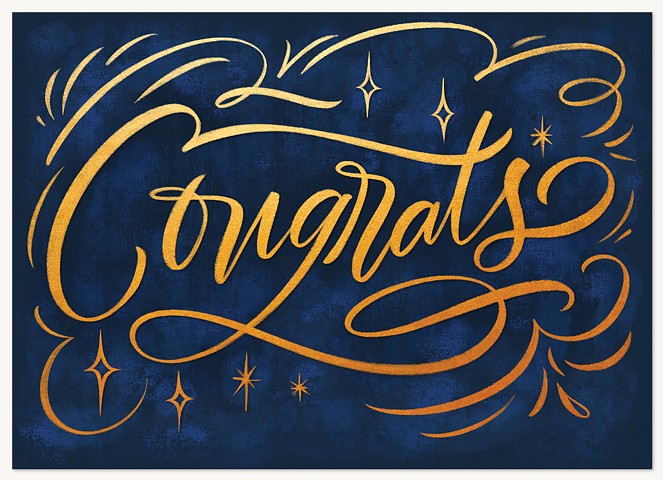 Flourished Congrats Greeting Cards