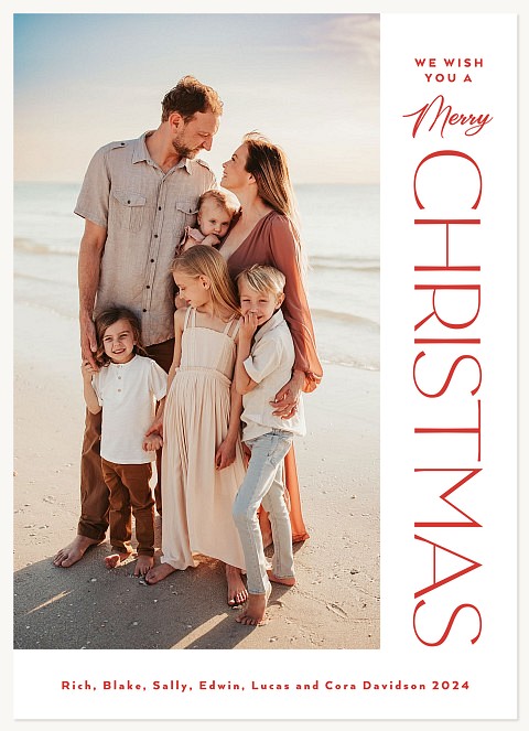 Vertical Christmas Personalized Holiday Cards