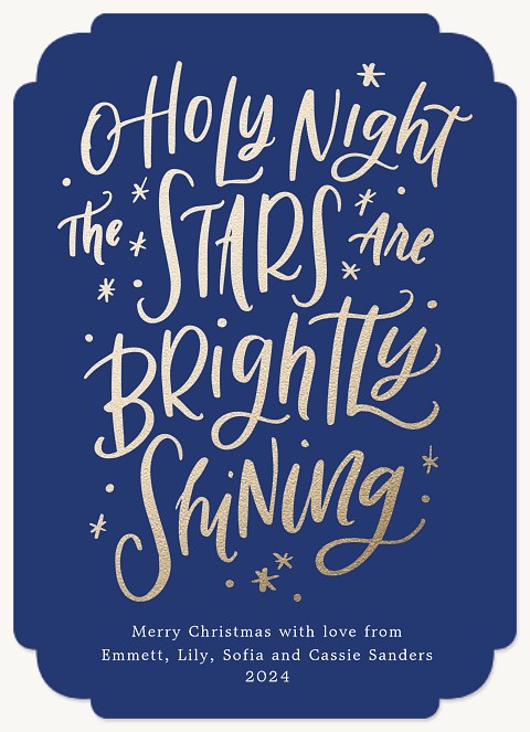 A Holy Night Personalized Holiday Cards