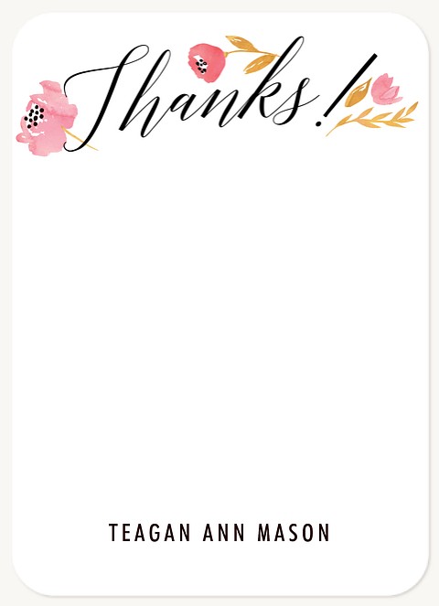 Graceful Florets Graduation Thank You Cards