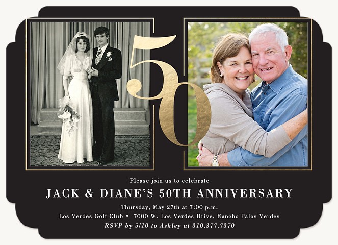 Then To Now | Wedding Anniversary Invitations