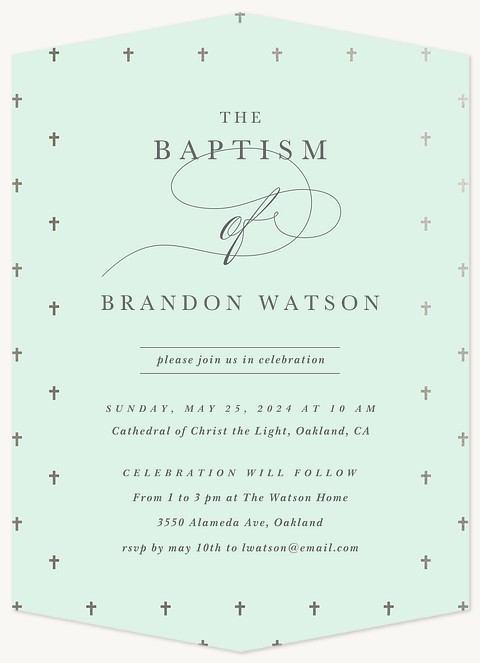 Blessed Pattern Baptisms & Christening Invitations