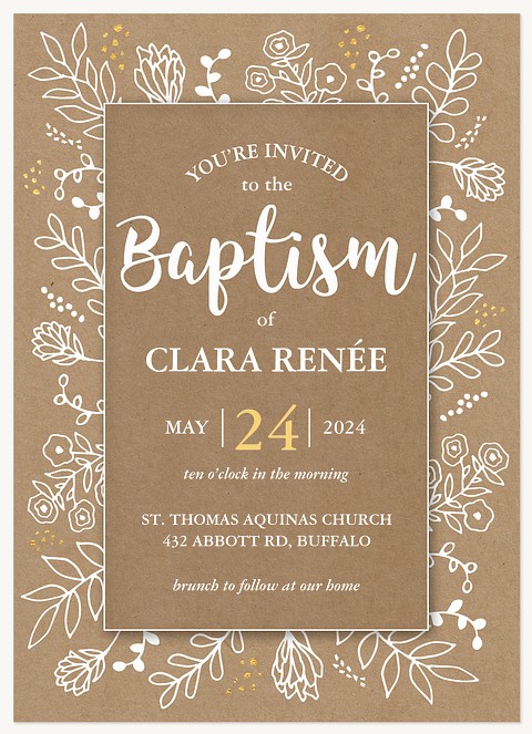 Woodland Blessing Baptisms & Christening Invitations