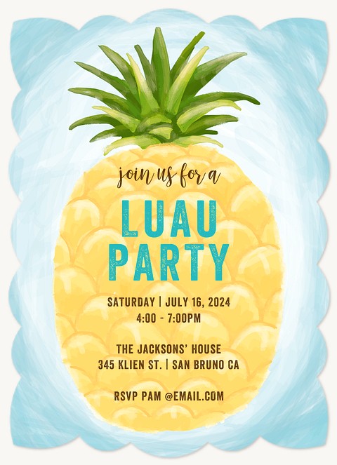 Delightful Pineapple Summer Party Invitations