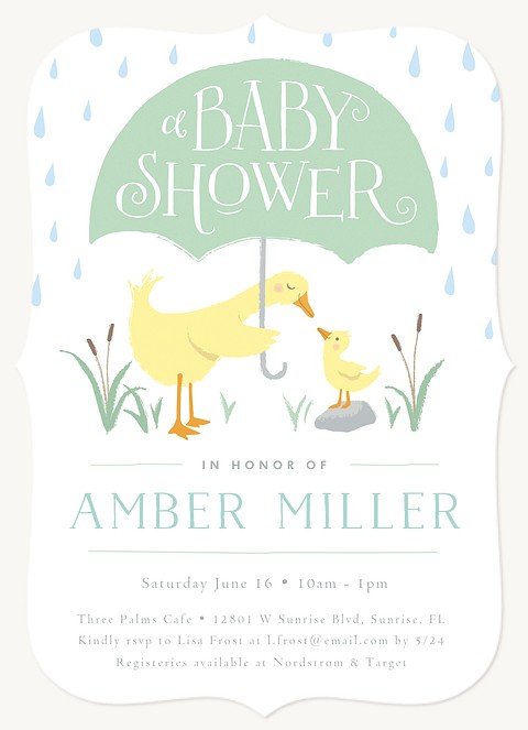 Duckling Baby Shower Invites